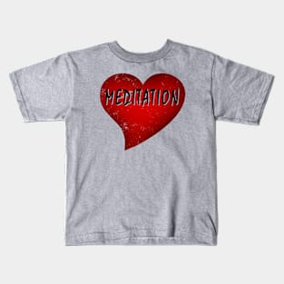 I Love Meditation Kids T-Shirt